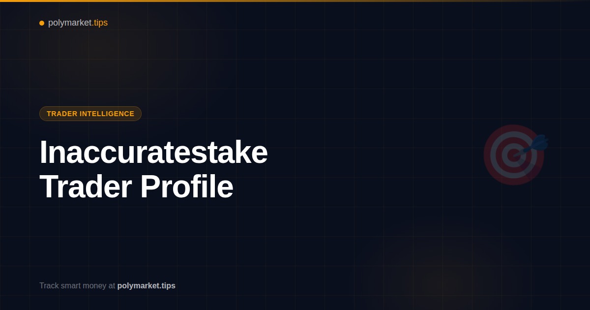 Inaccuratestake Polymarket trader profile and strategy analysis