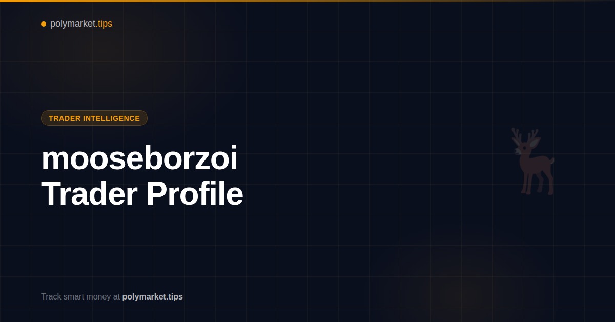 mooseborzoi Polymarket trader profile and strategy analysis