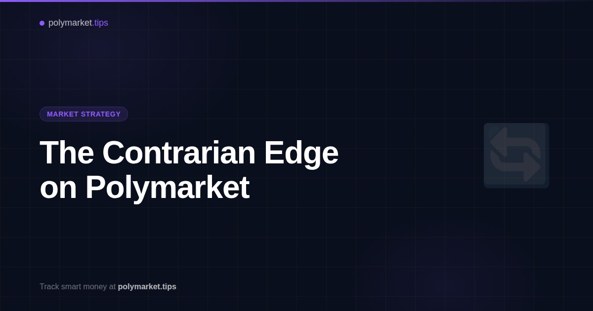 Contrarian trading strategy visualization for Polymarket prediction markets