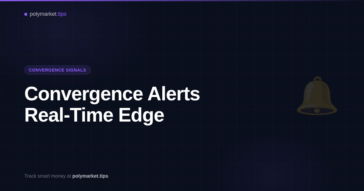 Notification bell icon representing real-time Polymarket convergence alerts