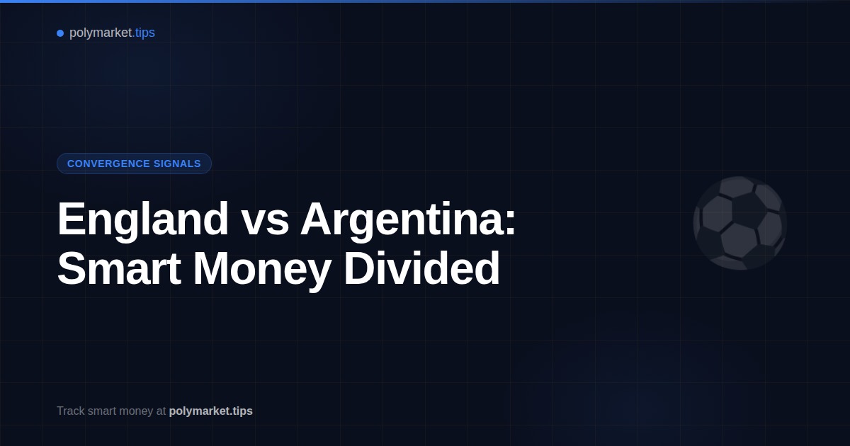 Analysis of smart money positions on England vs Argentina World Cup knockout match