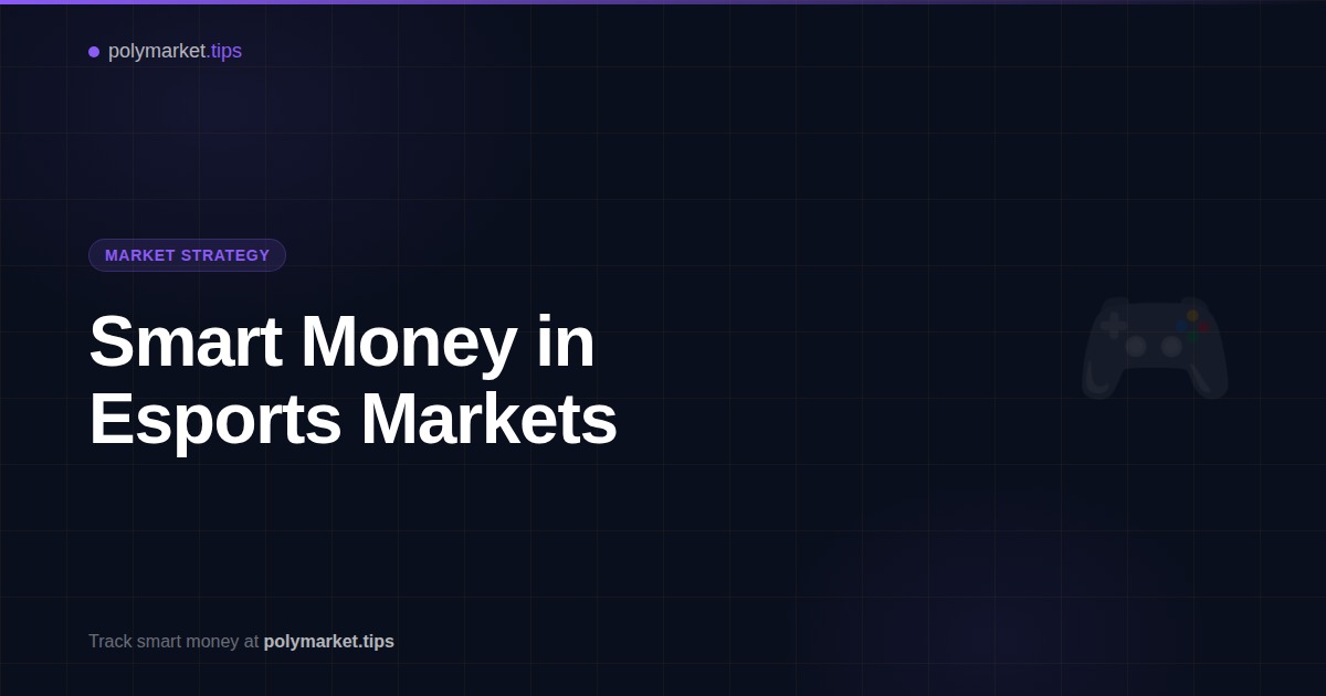 Analysis of smart money positioning in Polymarket esports prediction markets