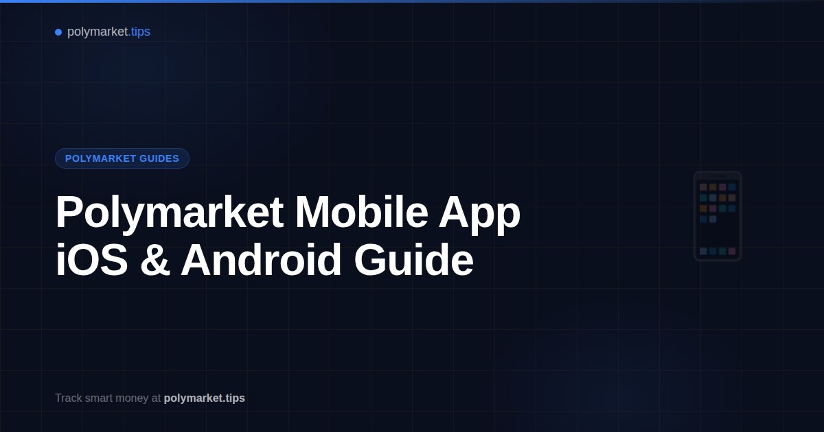 Mobile phone displaying Polymarket prediction market trading interface