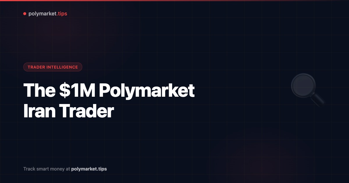 The $1M Polymarket Iran trader and smart money tracking