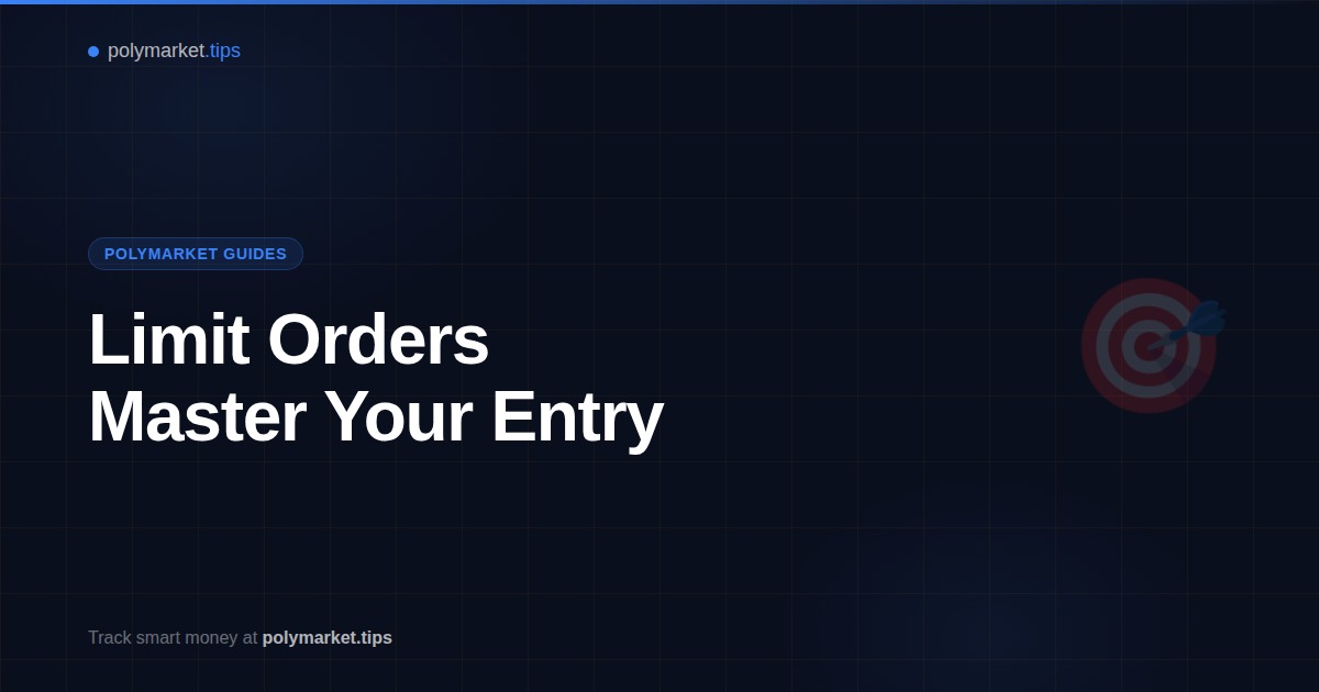 Polymarket limit order guide showing precise entry price control