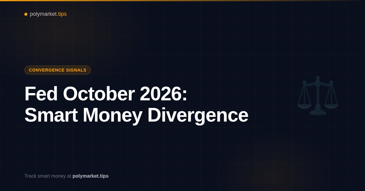 Visual representing Fed interest rate decision divergence among Polymarket traders