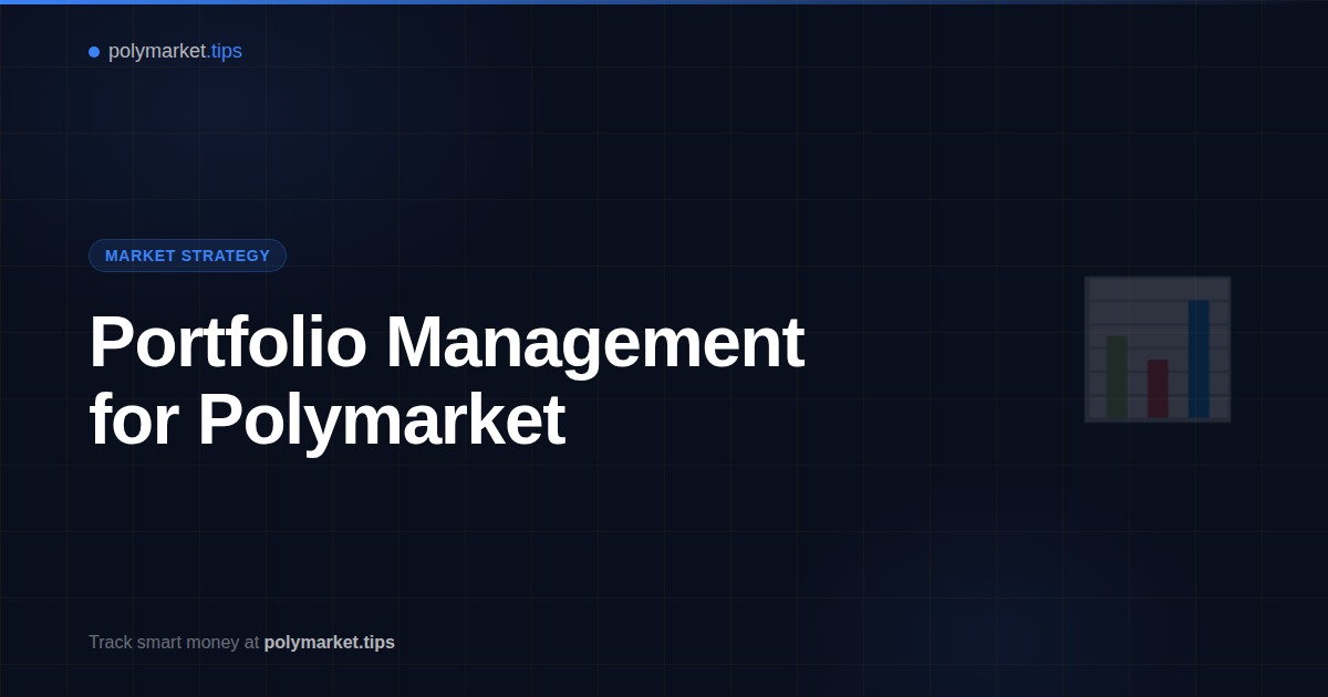 Polymarket portfolio management guide showing position sizing strategies
