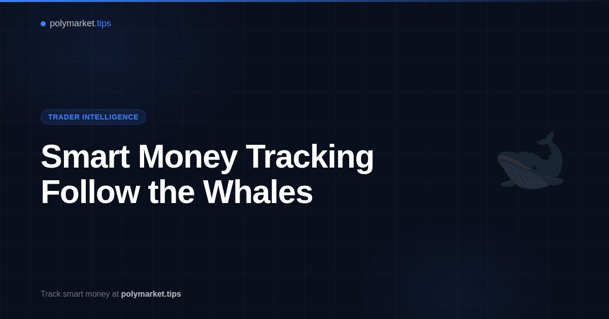 Polymarket smart money tracking guide showing whale position monitoring