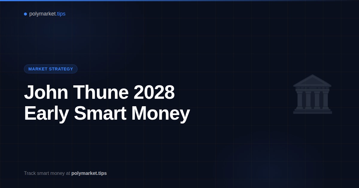 John Thune 2028 Republican nomination Polymarket smart money analysis