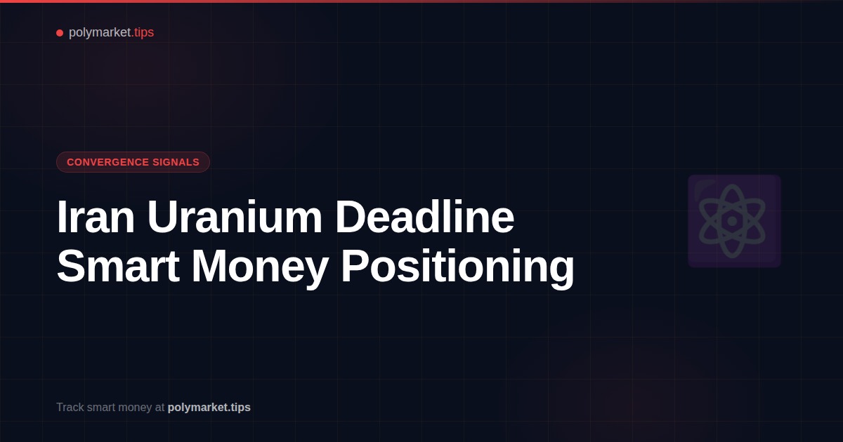 Polymarket Iran uranium enrichment deadline smart money positioning analysis