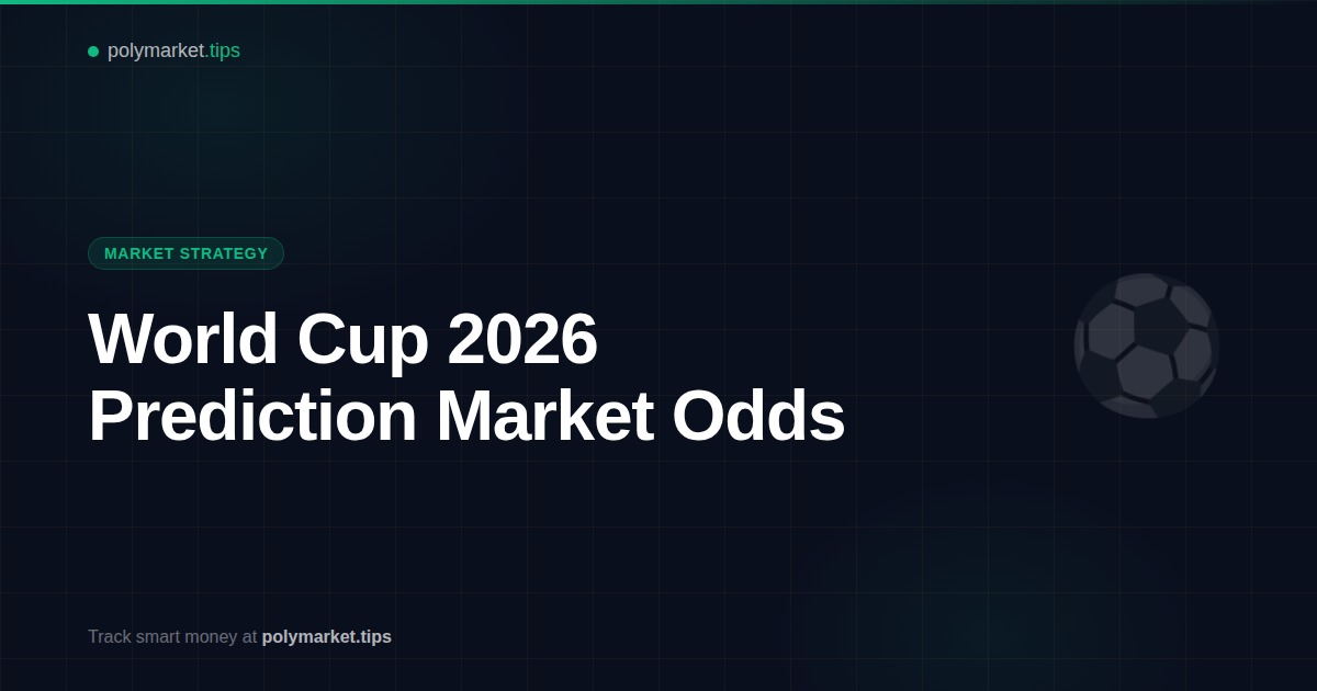 World Cup 2026 prediction market analysis showing tournament favorite odds