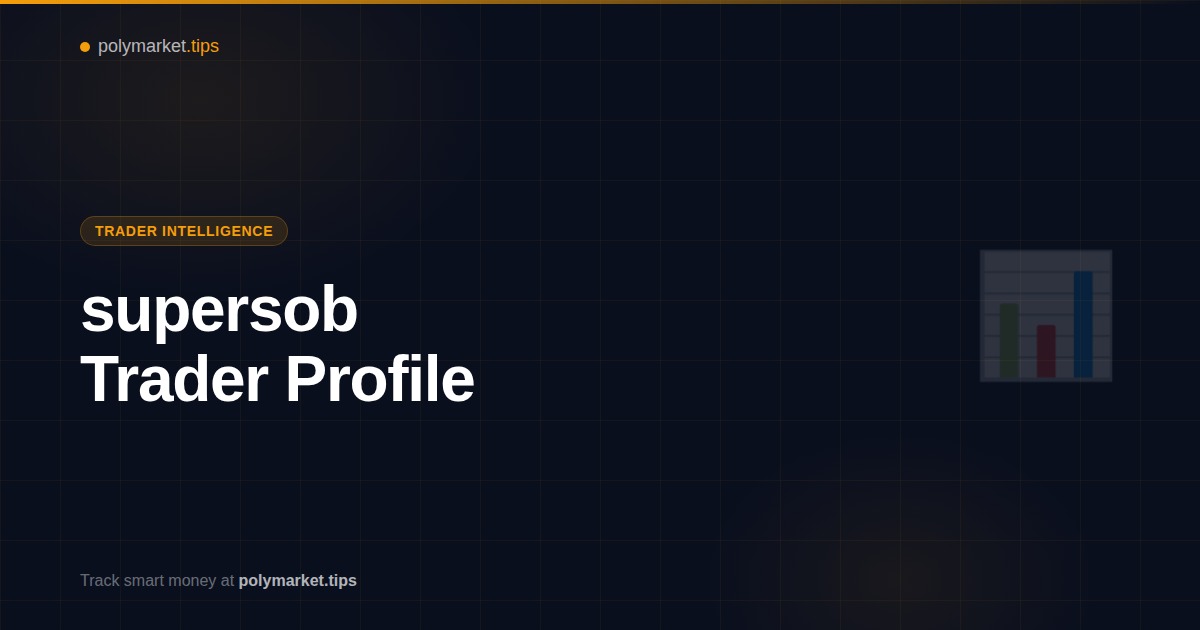 supersob Polymarket trader profile and strategy analysis